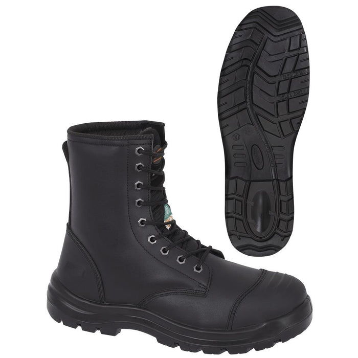 SureWerx (545) V4610370-9 PIONEER 8" Leather Work Boot - Steel Toe/Plate - Black - 9 - Model Number 1027
