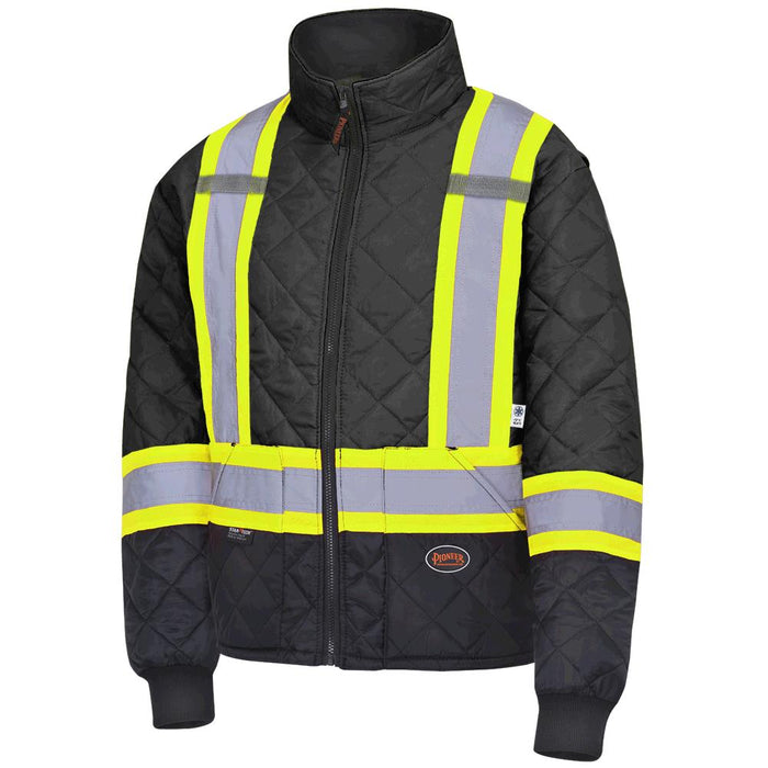 SureWerx (545) V1170170-XL PIONEER Hi-Vis Quilted Freezer Jacket - Black - XL - Model Number 5017