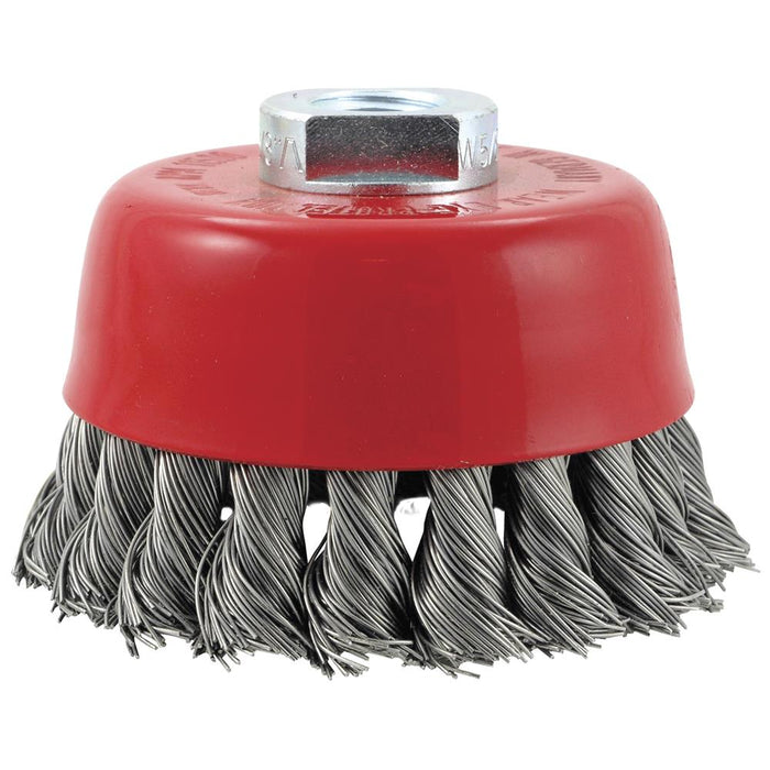SureWerx (545) 554207 JET 3-1/2 x 5/8-11NC Knot Twisted Cup Brush - High Performance - Model Number CK3501T