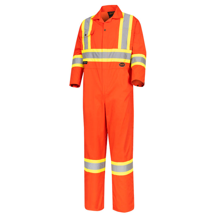 SureWerx (545) V2020510-50 PIONEER Hi-Vis Poly/Cotton Safety Coveralls - Zipper Closure - Orange - 50 - Model Number 5514
