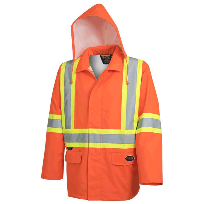 SureWerx (545) V1081350-2XL PIONEER "The Rock" Hi-Vis PU-Coated 300D Oxford Poly Jacket - Hi-Vis Orange - 2XL - Model Number 5626