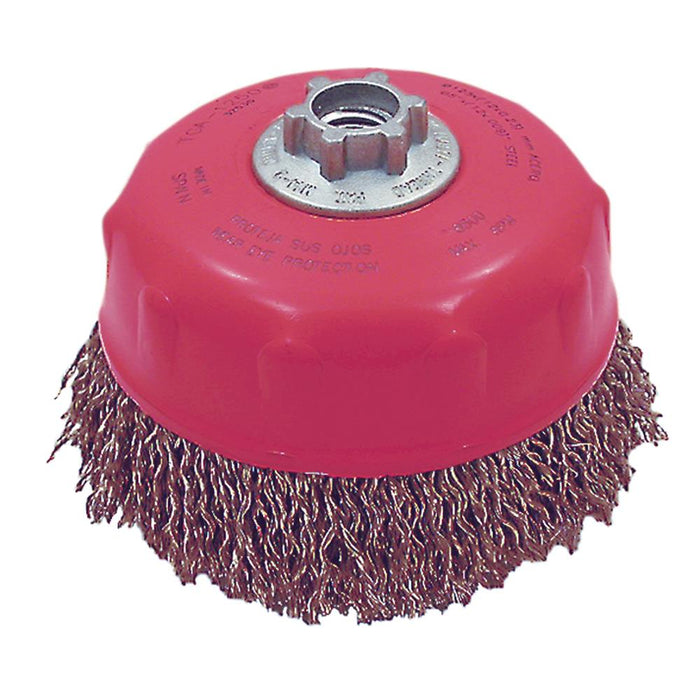 SureWerx 553507 JET 4 x 5/8-11NC MAXI-CRIMPED Premium Crimped Wire Cup Brush - Model Number MC411T