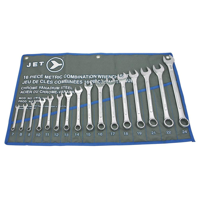 SureWerx 700173 JET Metric Raised Panel Combination Wrench Set - 16 pc - Model Number CWS-16M