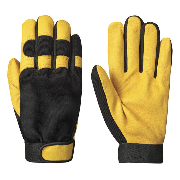 SureWerx (545) V5040700-L PIONEER Mechanic's Style Ergonomic Glove - Black/Gold - L - Model Number 890