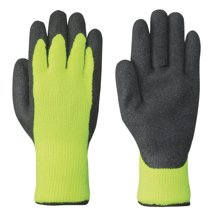 SureWerx (545) V5010260-L PIONEER Seamless Knit/Latex Glove - Hi-Vis Yellow/Green - L - Model Number 5322