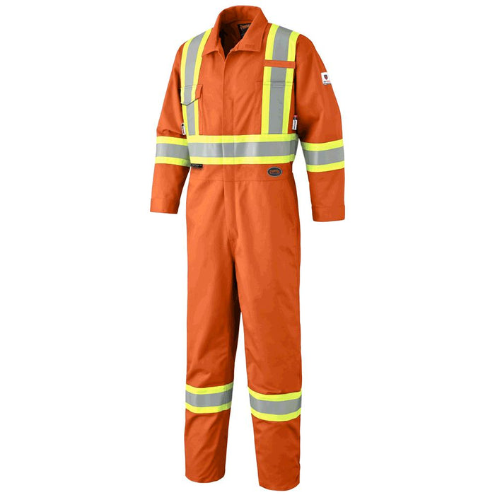 SureWerx (545) V2540650-44 PIONEER FR-Tech® Hi-Vis 88/12 7 oz FR/ARC-Rated Coveralls - Hi-Vis Orange - 44 - Model Number 7705