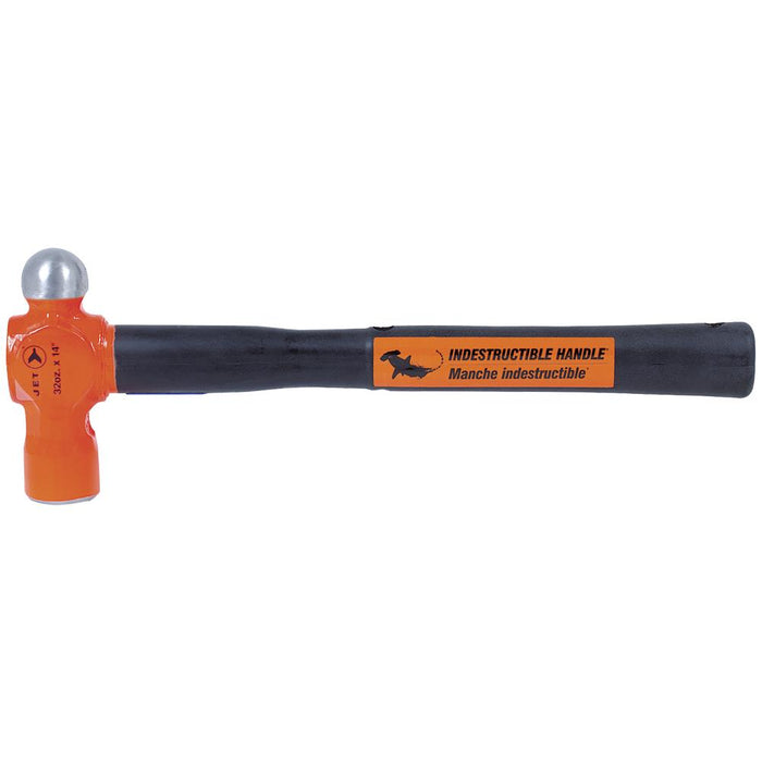 SureWerx (545) 740175 JET Indestructible Handle Ball Pein Hammer - Super Heavy Duty - 32 oz x 14" - Model Number UBP-3214