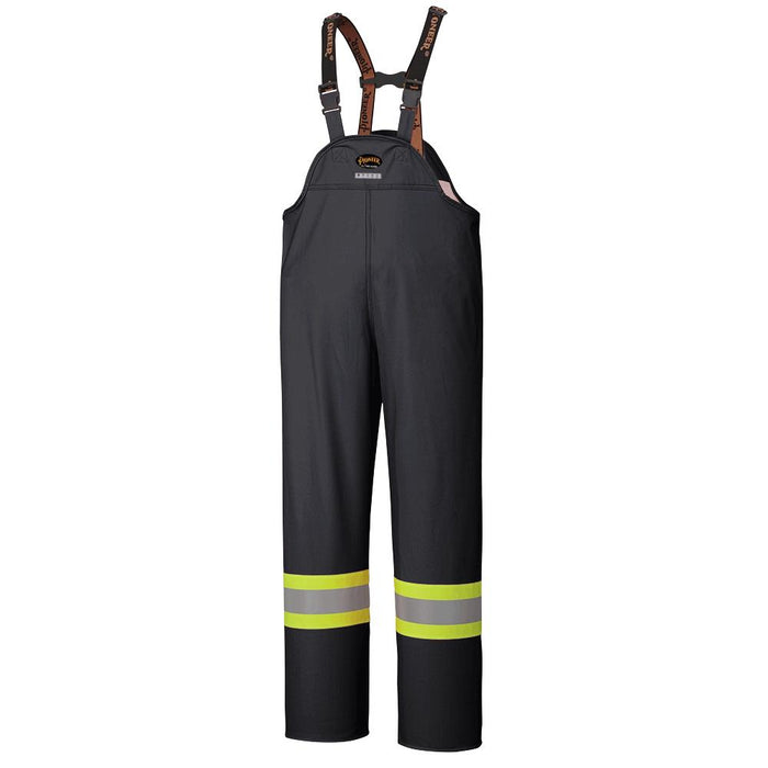 SureWerx (545) V3520270-2XL PIONEER Hi-Vis Flame-Resistant Waterproof PU Stretch Bib Pants - Black - 2XL - Model Number 5895BK