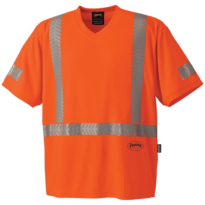 SureWerx V1052150-S PIONEER Hi-Vis CoolPass® Short-Sleeved Safety Shirt - Reflective Patch on Sleeve - Hi-Vis Orange - S - Model Number 6900