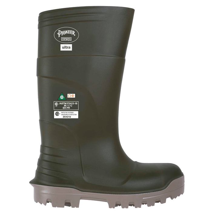 SureWerx (545) V4240140-9 RANPRO Ranpro Ultra -50°C PU Boots - Composite Toe/Plate - Green - 9 - Model Number B105FUL.GR