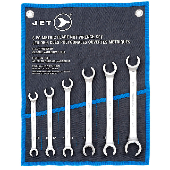 SureWerx 719010 JET Flare Nut Wrench Set - Metric - 6 pc - Model Number FN-6M