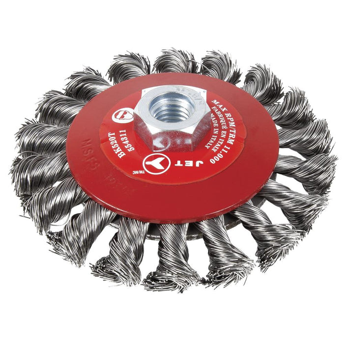 SureWerx (545) 554311 JET 5 x 5/8-11NC Knot Twisted Conical (Bevel) Brush - High Performance - Model Number BK520T