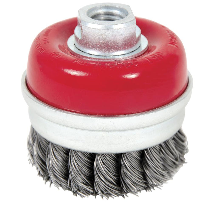 SureWerx 553607 JET 3 x 5/8-11NC Knot Banded Cup Brush - High Performance - Model Number CKB3001T