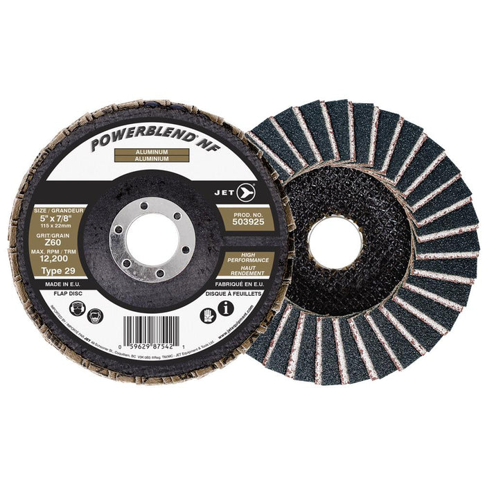 SureWerx (545) 503925 JET 5 x 7/8 Z60 POWERBLEND NF Flap Disc