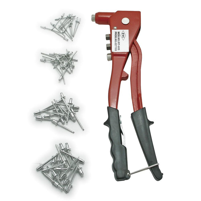 SureWerx (545) 027705 ITC 60 pc Hand Riveter Set - Rivet Sizes 3/16", 3/32", 5/32", 1/8" - Model Number IRT-60