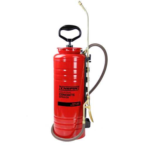 Chapin 1949 Chapin 3.5-Gallon Industrial Concrete Open Head Sprayer. Spray/Flow Rate (GPM): 0.5 -1.0 gpm. Hose Length: 48-inches. Applications: form oil, concrete additives