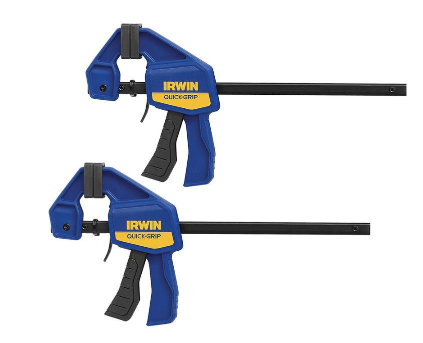 Irwin 1964743 Irwin 1964743 QUICK-GRIP Bar Clamp, 150 lb, 6 in Max Opening Size, 2-7/16 in D Throat, Steel Body, 2 Pack
