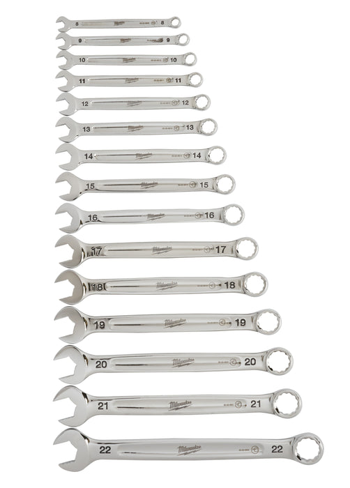 Milwaukee (366) 48-22-9515 Milwaukee 15pc Combination Wrench Set - Metric