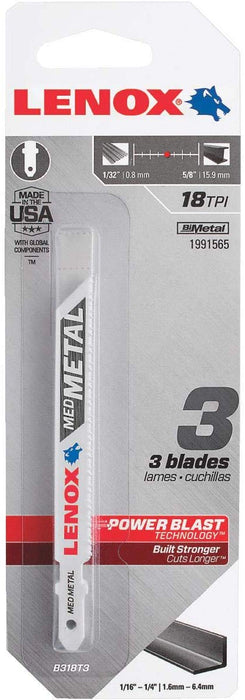 Lenox 1991565 3PK JIG B318T3 3-5/8 X.