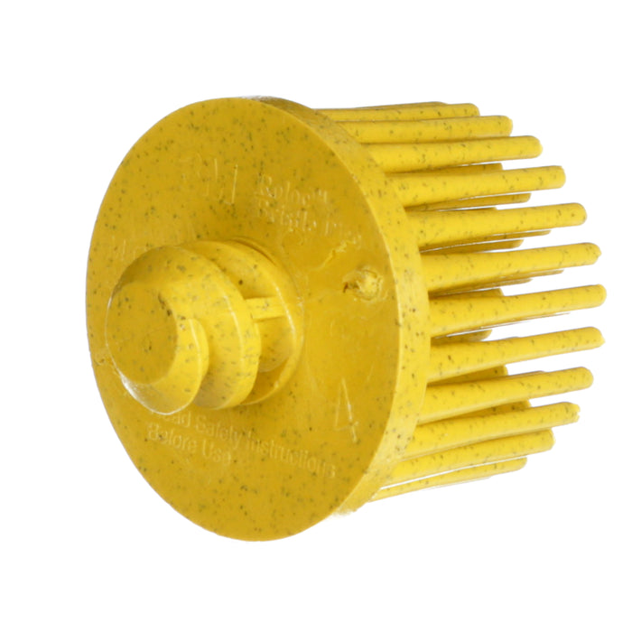 3M (815) 07531 Scotch-Brite™ Roloc™ Bristle Disc, 07531, yellow, 80, 2 in 5.08 cm), Colour: Yellow, 3M Stock No. 7100138172