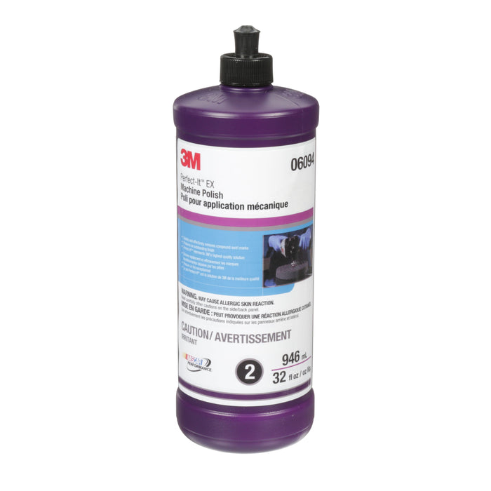 3M 06094 3M™ Perfect-It™ EX Machine Polish 06094, 1 qt (32 fl oz/946 mL), Colour: Black, 3M Stock No. 7100068200