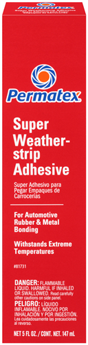 Permatex 81731 PERMATEX SUPER WEATHERSTRIP ADHESIVE - YELLOW 147ML BOXED TUBE