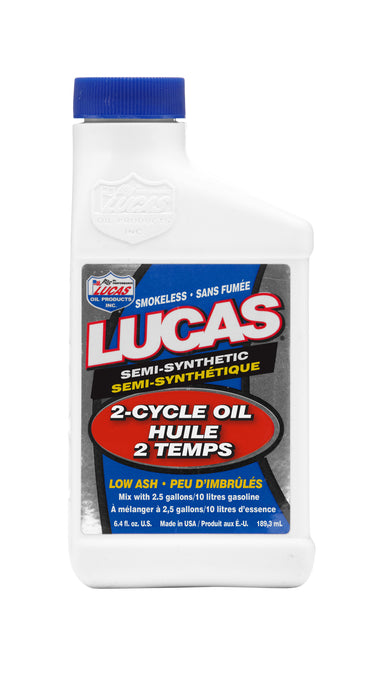 Lucas Oil (345) 20059 Semi-Synthetic 2-Cycle Oil, 6.4 Ounce / 189.8 mL