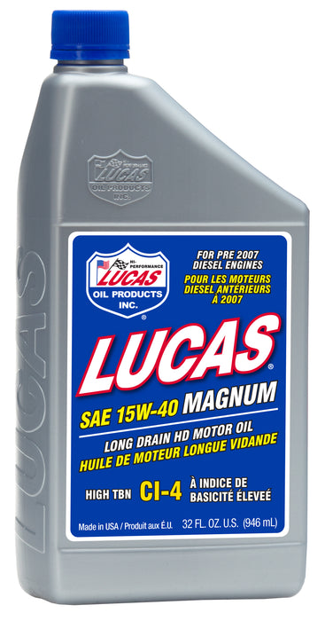 Lucas Oil 20075 SAE 15W-40 Magnum Motor Oil, 1 Quart / 946 mL