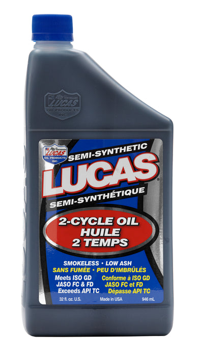 Lucas Oil (345) 20110 Semi-Synthetic 2-Cycle Oil, 1 Quart / 946 mL