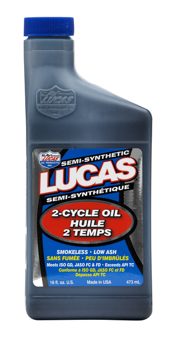 Lucas Oil 20120 Semi-Synthetic 2-Cycle Oil, 16 Ounce / 473 mL