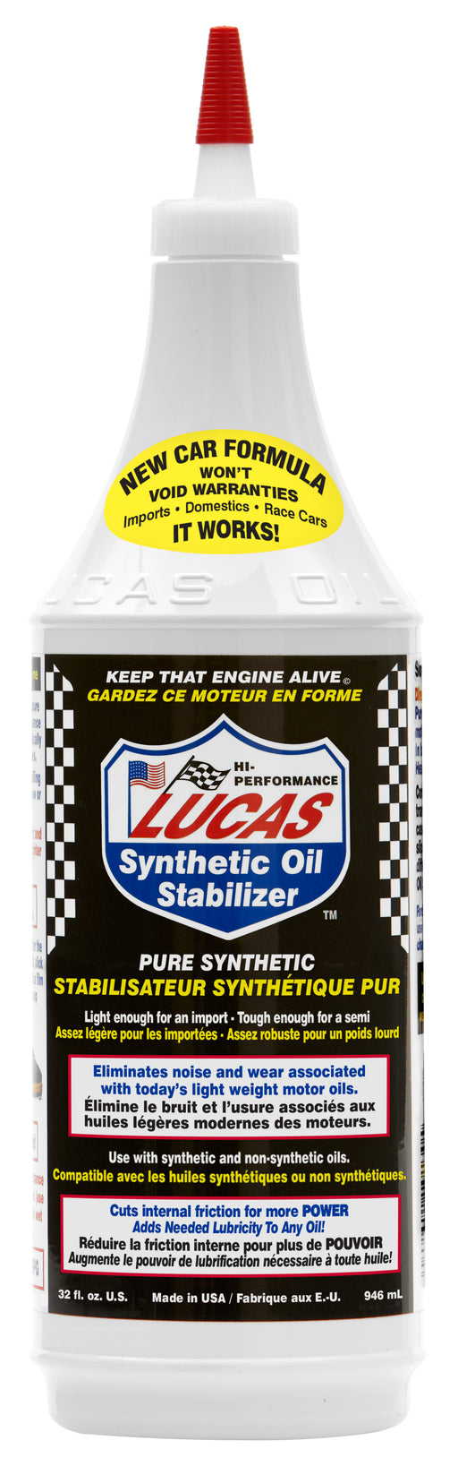 Lucas Oil 20130 Synthetic Heavy Duty Oil Stabilizer, 1 Quart / 946 mL