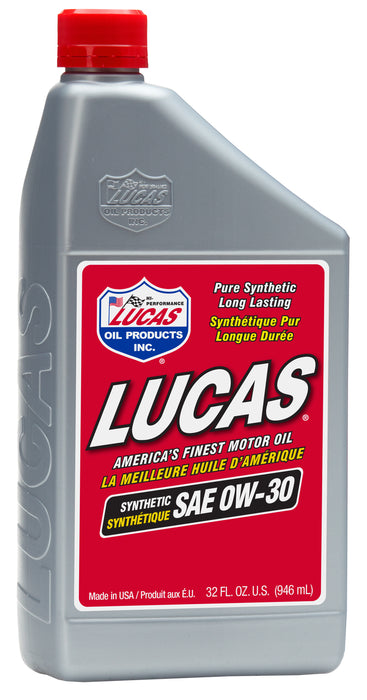 Lucas Oil 20179 Synthetic SAE 0w-30 Motor Oil, 1 Quart / 946 mL