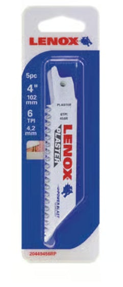 Lenox (135) 20449456RP Lenox Bi-Metal Reciprocating Saw Blade 6 TPI, 4 in", 5 Pack
