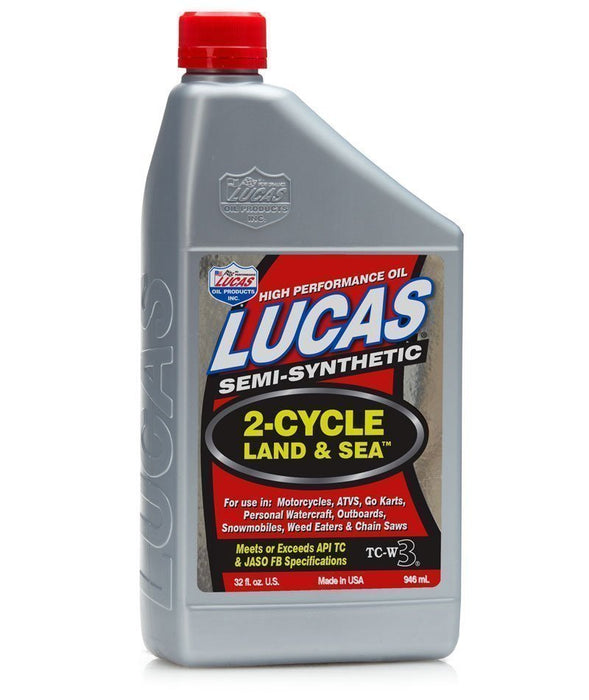 Lucas Oil 20467 Semi-Synthetic 2-Cycle Land & Sea Oil, 1 Quart / 946 mL