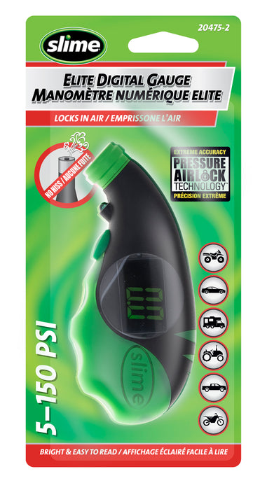 Permatex (610) 20475-2 SLIME 5-150 PSI ELITE DIGITAL TIRE GAUGE
