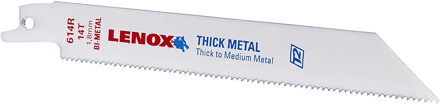 Lenox 20494B614R Lenox B614R Metal-Cutting Reciprocating Saw Blades, 6-inch, 14 TPI, 25/Pk (20494B614R)