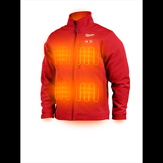 Milwaukee 204R-21M M12™ Heated TOUGHSHELL™ Red Jacket, Battery & Charger Kit; Medium