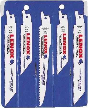 Lenox 20502546A Lenox 546A General Purpose 5-Piece Reciprocating Saw Blade Kit (20502546A)