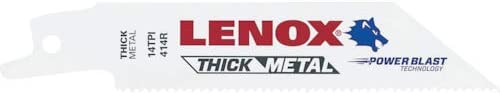 Lenox 20550414R Lenox 414R Metal-Cutting Reciprocating Saw Blades, 4-inch, 14 TPI, 5/Pk (20550414R)