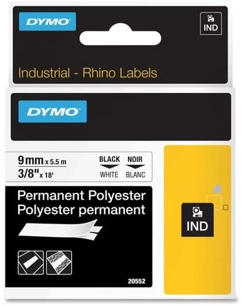 Irwin (928) 20554 DYMO LABEL TAPE, PERMANENT POLYESTER, 3/4" X 18' WHITE