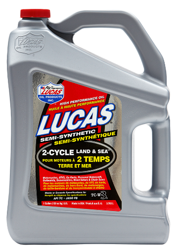 Lucas Oil 20557 Semi-Synthetic 2-Cycle Land & Sea Oil, 1 Gallon / 3.786 L