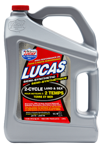 Lucas Oil (345) 20557 Semi-Synthetic 2-Cycle Land & Sea Oil, 1 Gallon / 3.786 L