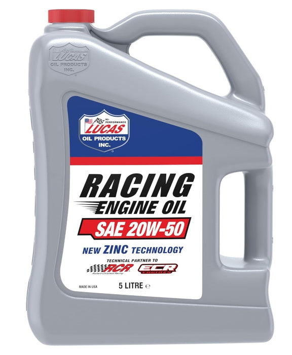 Lucas Oil (345) 20621 Lucas Racing Only Motor Oil SAE 20W-50, 4.73L