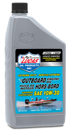 Lucas Oil (345) 20661 Outboard Engine Oil Synthetic 10W-30, 1 Quart / 946 mL