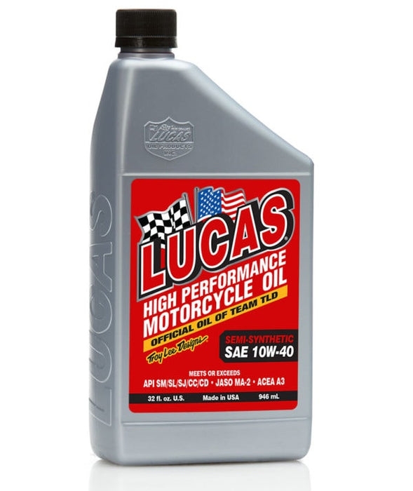 Lucas Oil 20710 Synthetic SAE 10W-40 Motorcycle Oil, 1 Quart / 946 mL