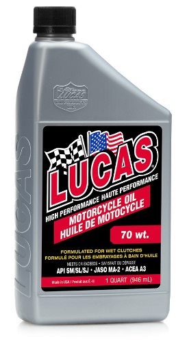 Lucas Oil 20714 SAE 70 wt. Motorcycle Oil, 1 Quart / 946 mL