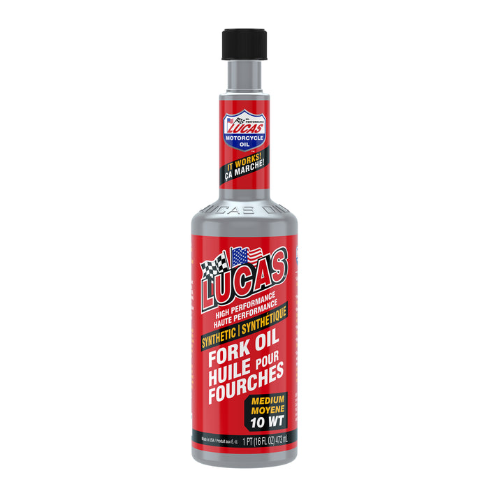 Lucas Oil (345) 20772 Synthetic Fork Oil Medium 10 wt., 16 Ounce / 473 mL