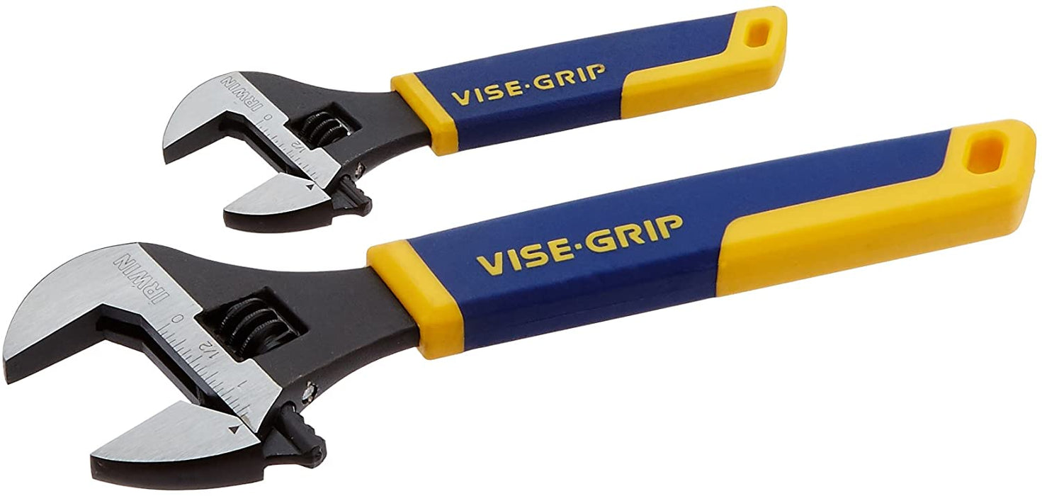 Irwin (928) 2078700 IRWIN VISE-GRIP Tools Adjustable Wrench Set, 2-Piece (6 Inch and 10 Inch) (2078700)