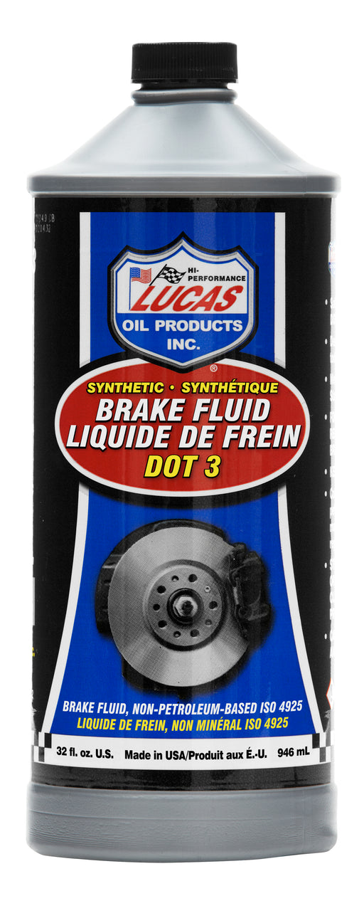 Lucas Oil 20826 Synthetic Brake Fluid DOT 3, 1 Quart / 946 mL