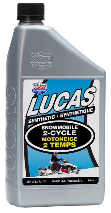 Lucas Oil 20835 Synthetic Snowmobile 2-Cycle Oil, 1 Quart / 946 mL